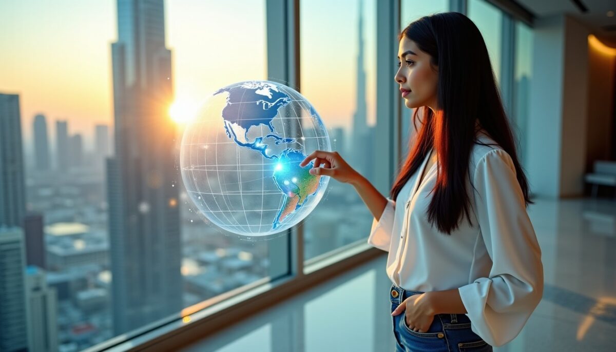 Explorez l'univers captivant de Dubaï à travers une carte interactive du globe